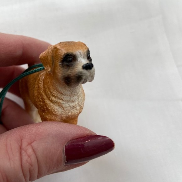 VINTAGE DOG ORNAMENTS Set of Two Dogs Labrador Boxer Dogs Christmas Hanging - Picture 8 of 10